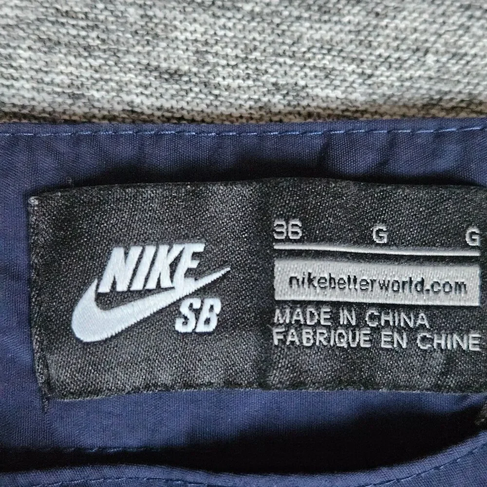 Nike SB Shorts Everett Tech Skateboarding Belted Size 36 Navy 807550-451